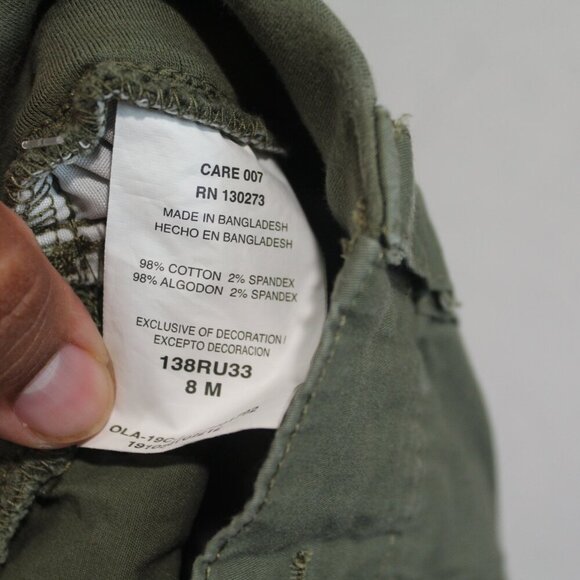 Lee Riders Green Women Pants Midrise Capri Skimmer Casual Size 8M - Picture 8 of 11